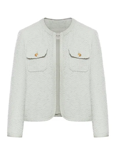 Shop Celine Women Jacket Without Buttons In White
