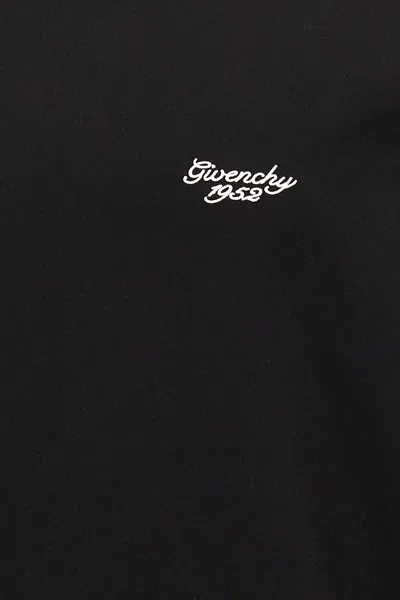 Shop Givenchy Men Logo Embroidery T-shirt In Black