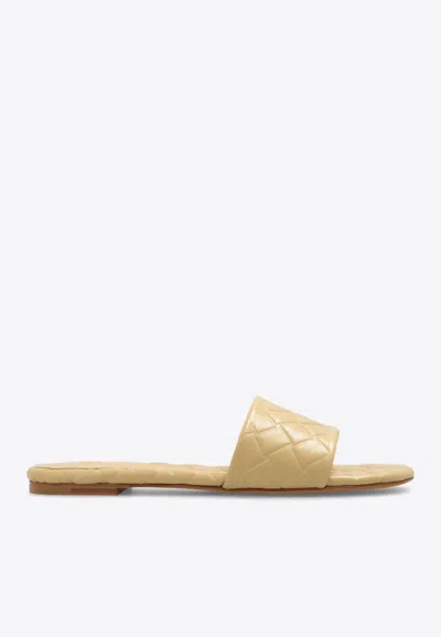 Shop Bottega Veneta Amy Intrecciato Leather Flat Mules In Cane Sugar