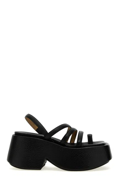 Shop Marsèll Women 'zeppo' Sandals In Black