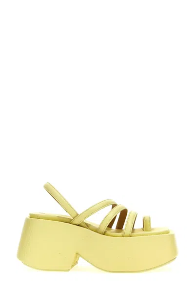 Shop Marsèll Women 'zeppo' Sandals In Yellow