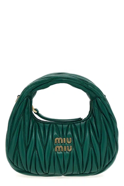 Shop Miu Miu Women 'hobo Wander' Mini Handbag In Brown