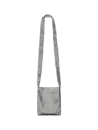 Shop Rabanne Women Pixel Mini Shoulder Bag In Silver
