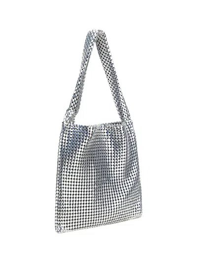 Shop Rabanne Women Pixel Shoulder Bag In Silver