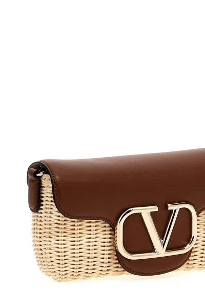 Shop Valentino Garavani Women  Garavani 'locò' Shoulder Bag In Brown