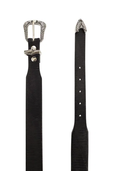 Shop Alberto Luti Leather Belt In Black