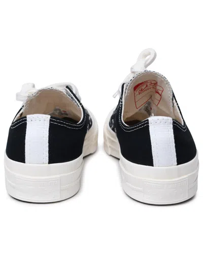 Shop Comme Des Garçons Play X Converse Cross Black Cotton Sneakers