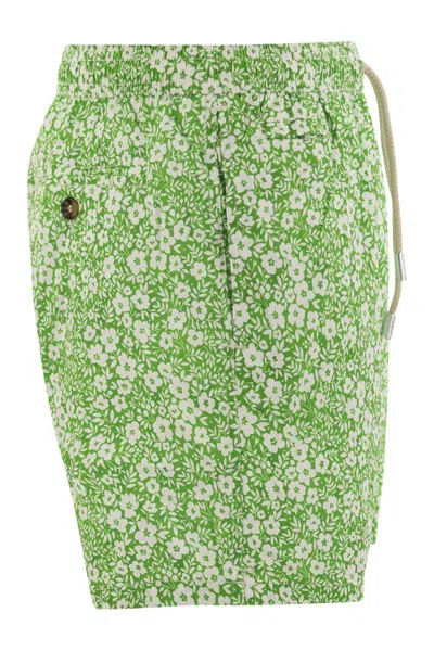 Shop Mc2 Saint Barth Comfort Light Swimwear With Print In Green
