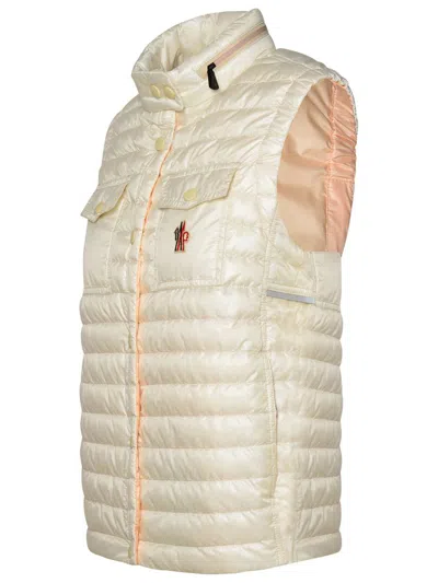 Shop Moncler Grenoble 'gumiane' White Polyamide Vest