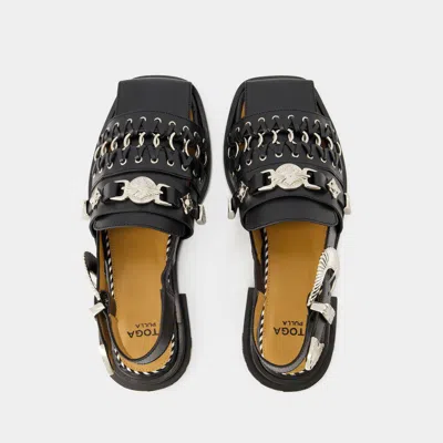 Shop Toga Pulla Sandals In Black