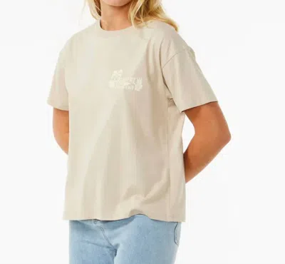 Shop Rip Curl Tiki Tropics Relaxed Tee In Natural In Beige