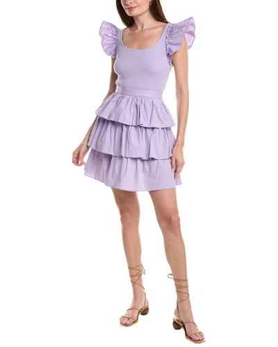 Shop Rachel Parcell Ruffle Tank Dress In Purple