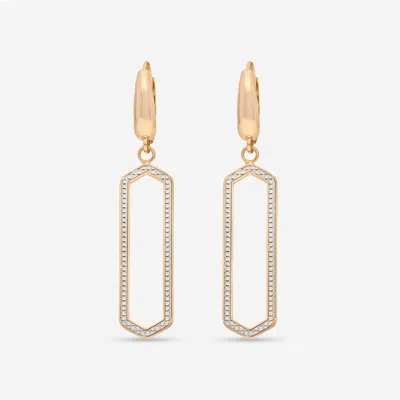 Shop Ina Mar 14k Yellow & White Gold Geometric Dangle Earrings E13402k4yw