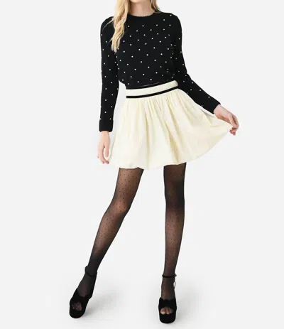 Shop Hunter Angelina Skirt In Ivory In Black