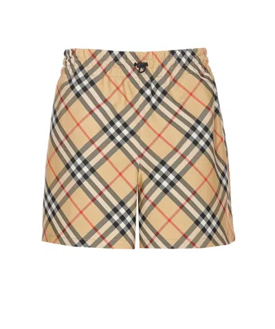 Shop Burberry Shorts In Beige