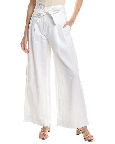 Shop A.l.c A. L.c. Emily Linen-blend Pant In White