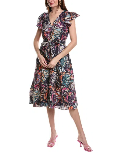 Shop Hutch Journi Linen-blend Maxi Dress In Multi