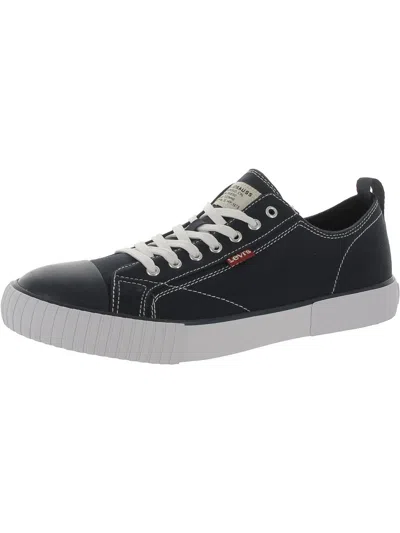 Shop Levi's Anikin Mens Textile Round Toe Casual And Fashion Sneakers In Black