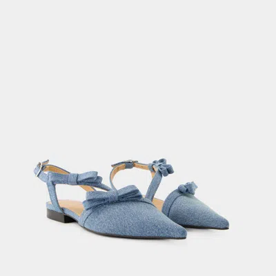Shop Ganni Sandals In Blue
