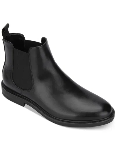 Shop Unlisted Kenneth Cole Peyton Mens Faux Leather Pull On Chelsea Boots In Black