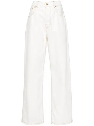 Shop Jacquemus Le De-nimes Large Jeans In White