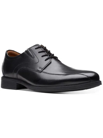 Shop Clarks Whiddon Pace Mens Leather Office Oxfords In Black