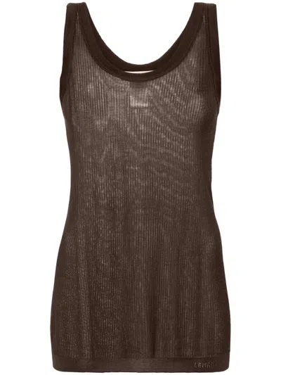 Shop Lemaire Seamless Rib Tank Top Clothing In Brown