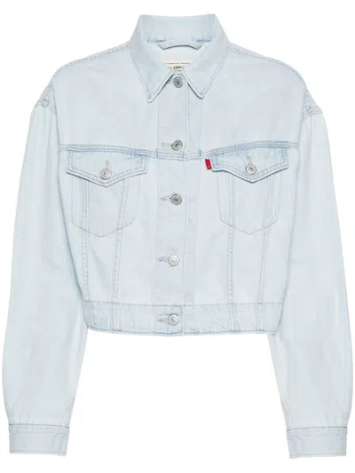 Shop Levi's Featherweight Trucker Clothing In Blue