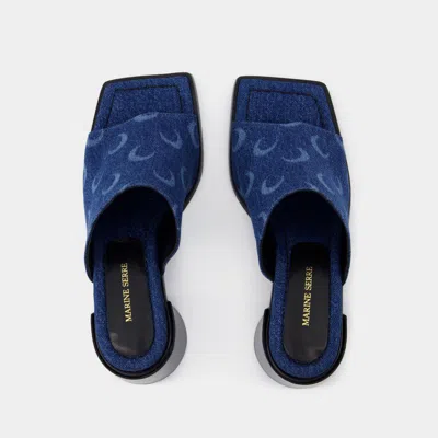 Shop Marine Serre Sandals In Blue