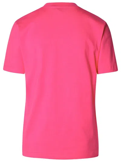 Shop Msgm Fuchsia Cotton T-shirt