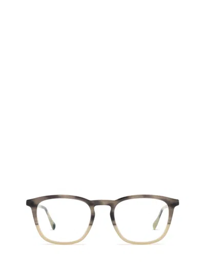 Shop Mykita Eyeglasses In C174-striped Grey Gradient/pea