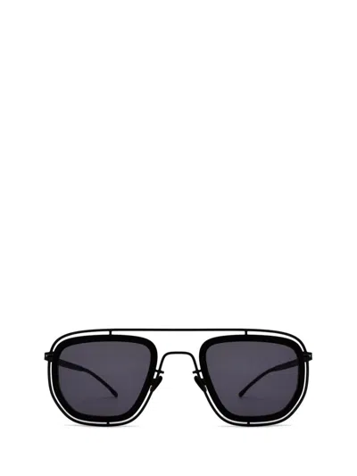 Shop Mykita Sunglasses In Mh6-pitch Black/black