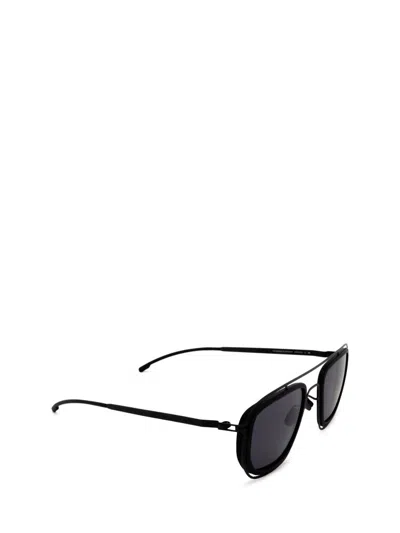 Shop Mykita Sunglasses In Mh6-pitch Black/black