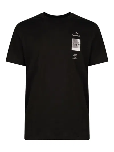 Shop Paul & Shark Shark Print T-shirt Clothing In Black