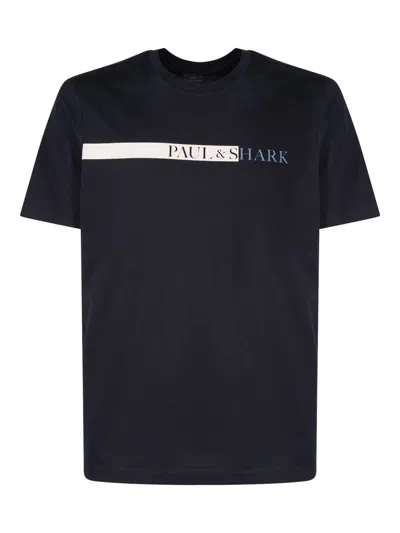 Shop Paul & Shark T-shirt With Print Clothing In Blue