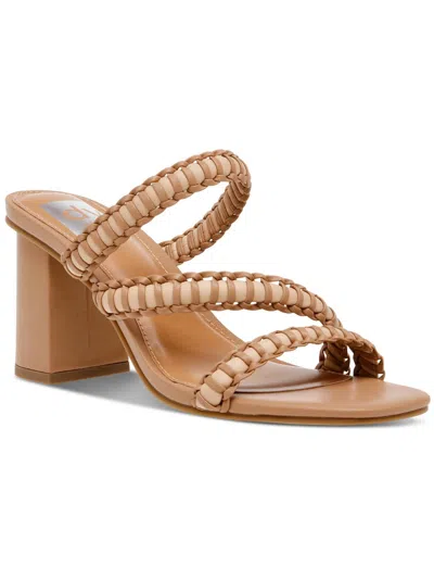 Shop Dolce Vita Womens Faux Leather Mule Sandals In Beige