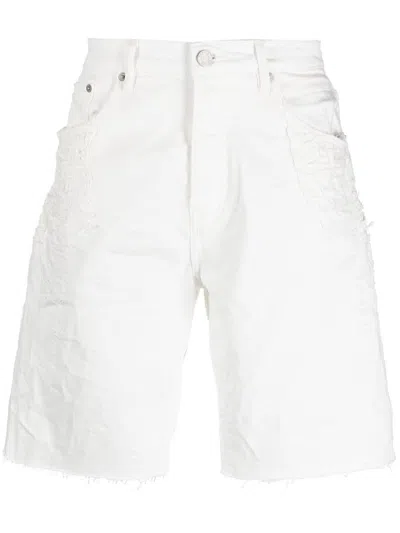 Shop Purple Brand Cotton Shorts In White