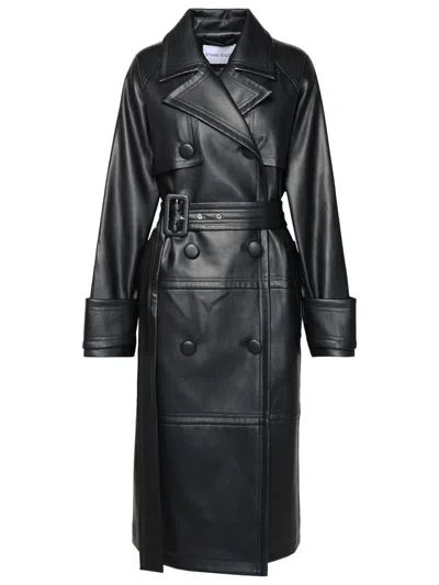 Shop Stand Studio 'betty' Black Polyurethane Blend Trench Coat
