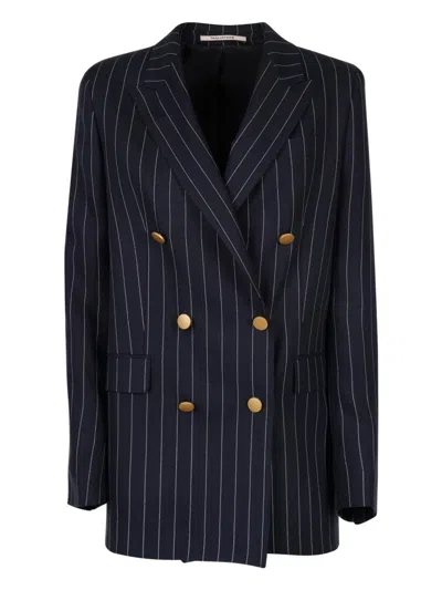 Shop Tagliatore Jasmine Double-breasted Jacket Clothing In Blue