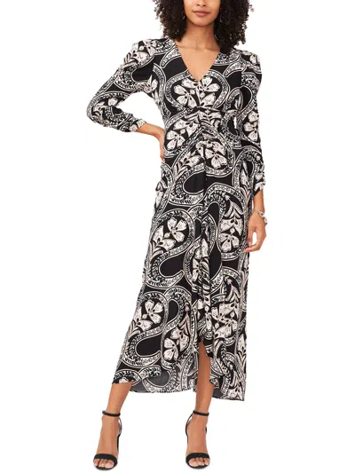 Shop Msk Womens Printed Rayon Maxi Dress In Multi
