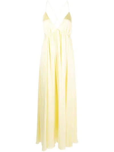 Shop Zimmermann Silk Slip Dress In Yellow
