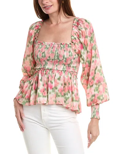 Shop Rachel Parcell Smocked Blouse In Pink