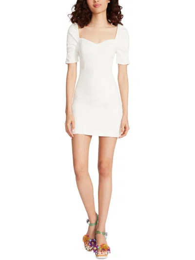 Shop Betsey Johnson Womens Sweetheart Neckline Mini Bodycon Dress In White