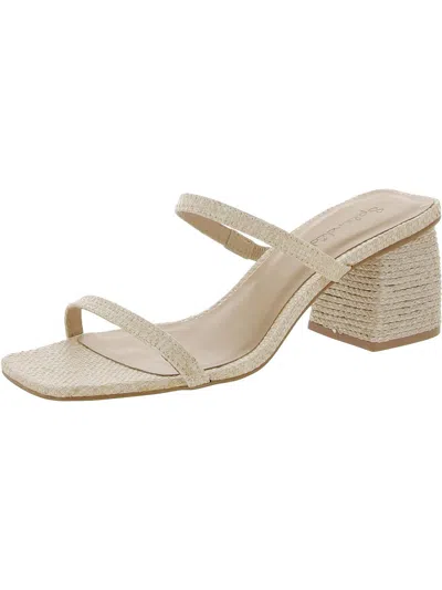 Shop Splendid Kharis Womens Leather Espadrille Slide Sandals In Beige