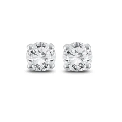 Shop Sselects 14k Diamond Earrings 1.25 Carats Of Diamonds In Silver