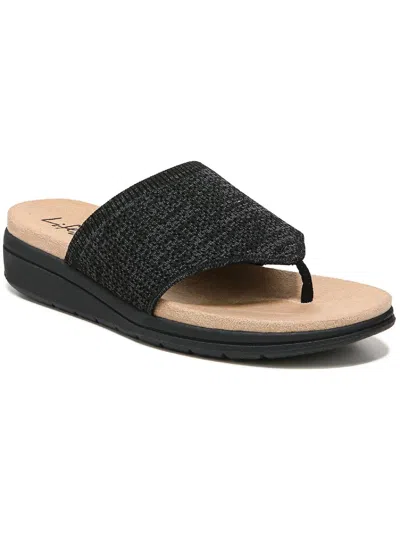 Shop Lifestride Poolside Womens Slip On Thong Slide Sandals In Black