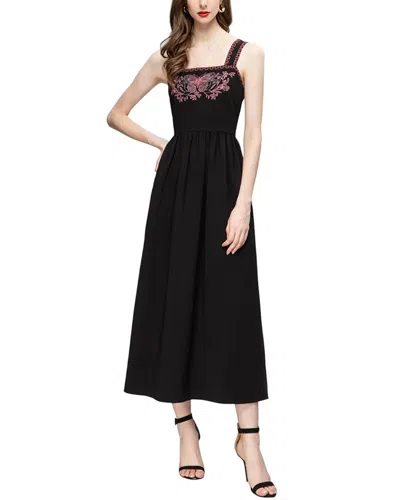 Shop Burryco Sleeveless Midi Dress In Black