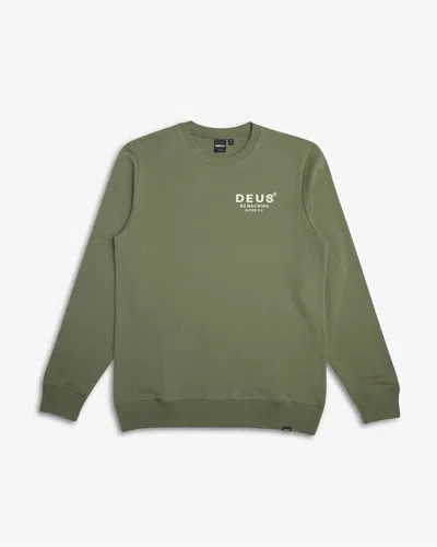 Shop Deus Ex Machina Men's Chatterbox Crew Sweatshirt In Lichen Green In Multi