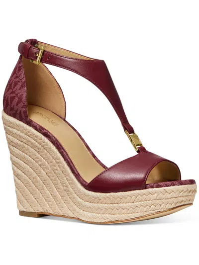 Shop Michael Michael Kors Fanning Wedge Womens Wedge Platform Wedge Sandals In Beige