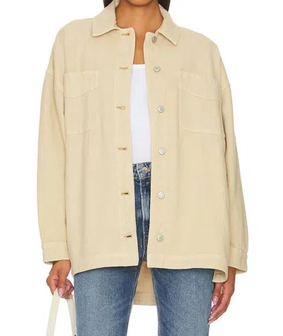Shop Free People Madison City Twill Jacket In Warm Camel In Yellow
